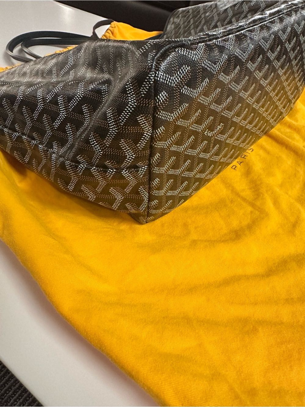Authentic Goyard Black and Brown Tote with Wallet Pouch PM Noir - Picture 13 of 17